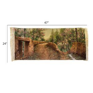 Persian Handmade Tapestry Wall Rug - 30% Silk - 47"x24"